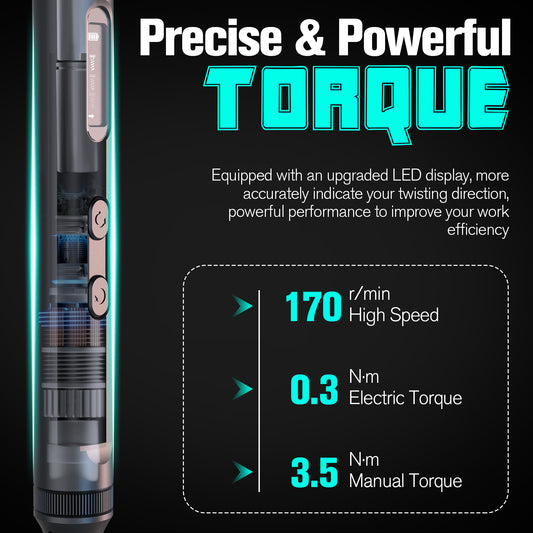 Homtronics 52 in 1 OLED Screen Cordless Electric Screwdriver