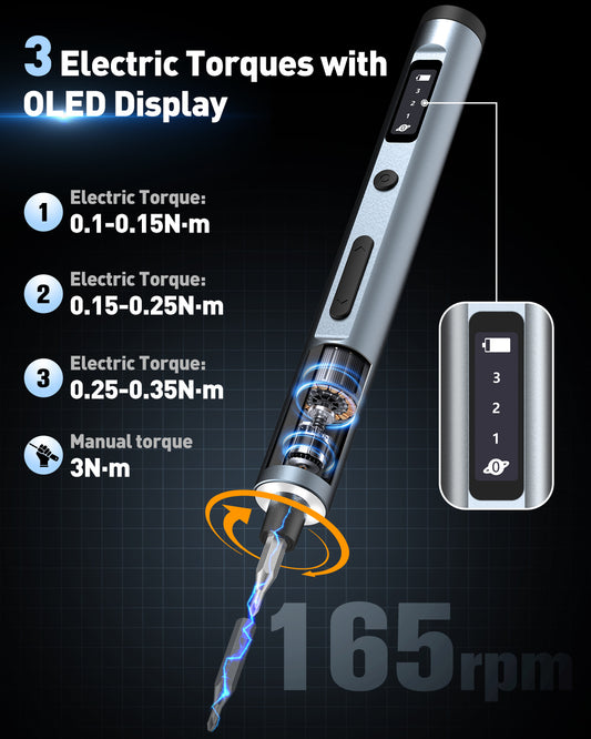 Homtronics 68 in 1 Mini Electric Screwdriver Set