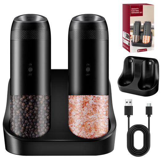 Homtronics 176ml Capacity Electric Salt and Pepper Grinder Set