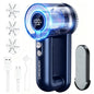 Rechargeable 2-in-1 Lint Remover with Digital LED Display-Blue