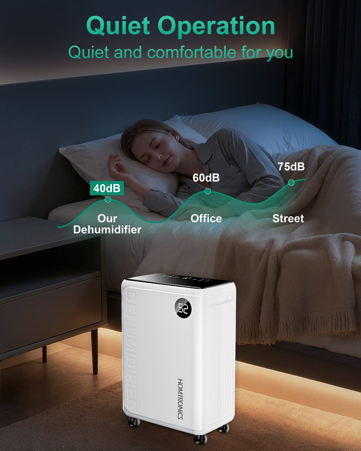 30 Pint Dehumidifier for Basement, Energy Save & 34dB Ultra-Quiet, Smart Humidity Control, Continuous Drain Hose, 3 Modes, 24H Timer, Auto Defrost, Suitable for Large Bedroom, Bathroom