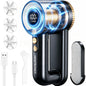 2-in-1 Rechargeable Fabric Shaver with Digital LED Display-Gold