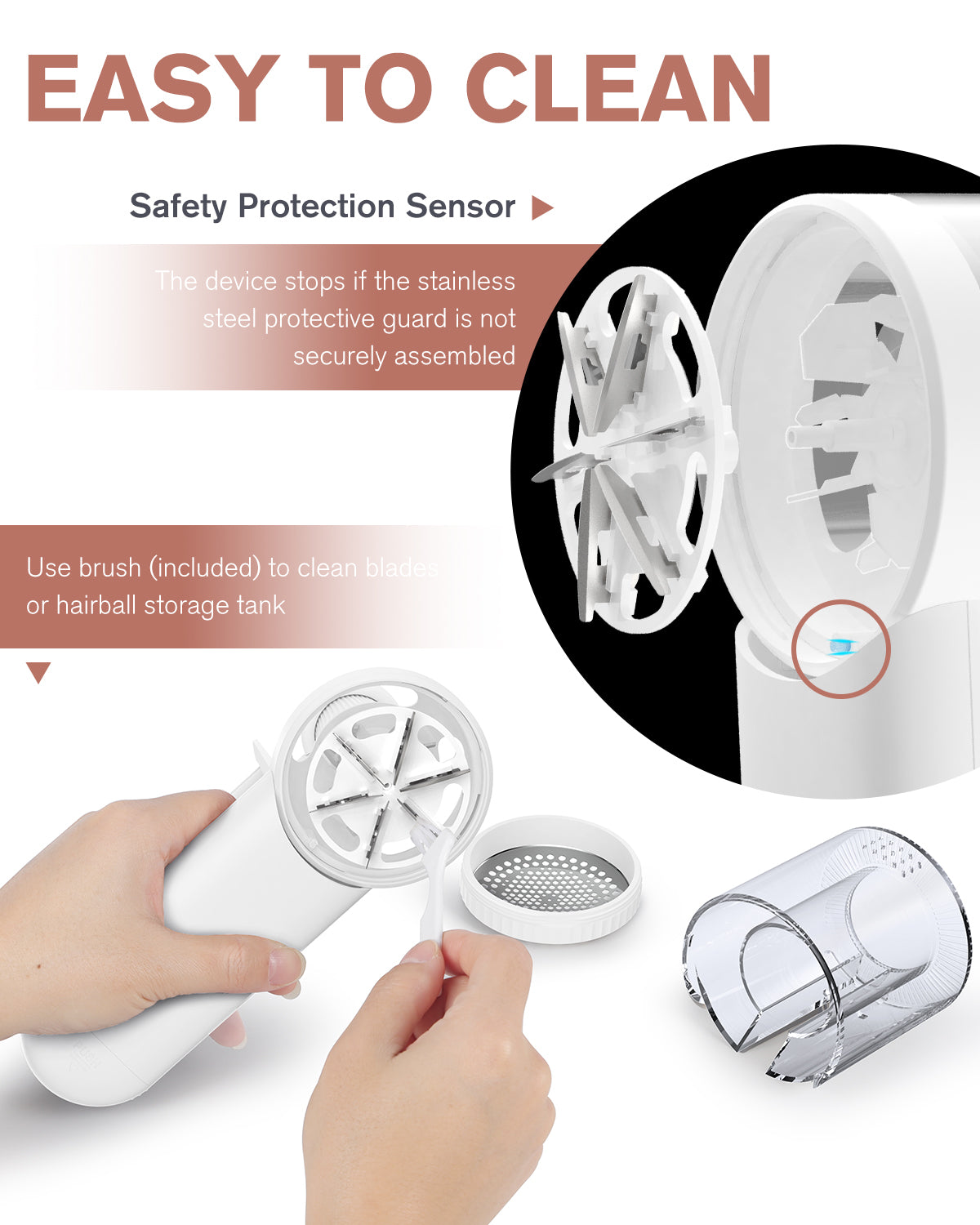 Rechargeable Fabric Shaver, [2000mAh High Capacity Battery] Homtronics Upgraded Electric Lint Remover with 3-Speed, 6-Leaf Blade, LED Display, Dual Protection, Perfect for Clothes, Sweater, Couch