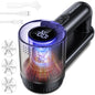 Rechargeable Fabric Shaver, [2000mAh High Capacity Battery] Homtronics Upgraded Electric Lint Remover with 3-Speed, 6-Leaf Blade, LED Display, Dual Protection, Perfect for Clothes, Sweater, Couch
