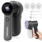 Large Electric Lint Remover, [Highly Efficient] Lint Shaver with LED Light, Digital Display, Adjustable 3-Speed, 6-Leaf Blade, Rechargeable Fabric Shaver for Clothes, Sweater, Couch