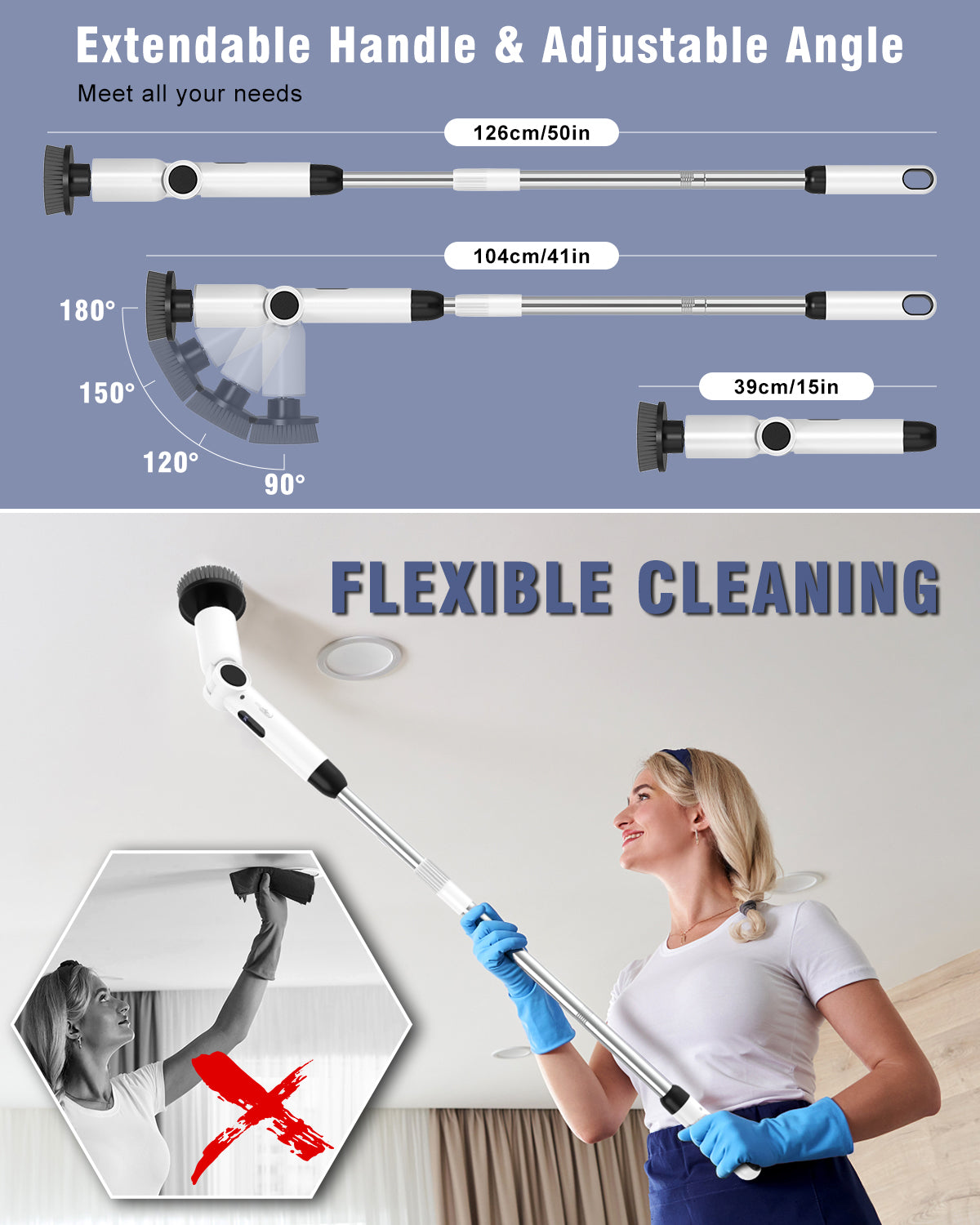 Homtronics 50KG Torque Electric Spin Scrubber