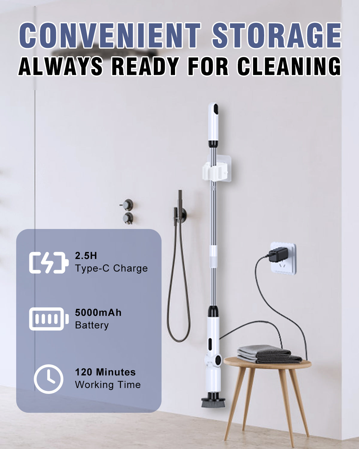 Homtronics 50KG Torque Electric Spin Scrubber