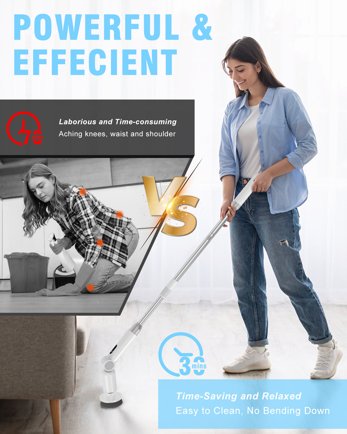 Homtronics 50KG Torque Electric Spin Scrubber