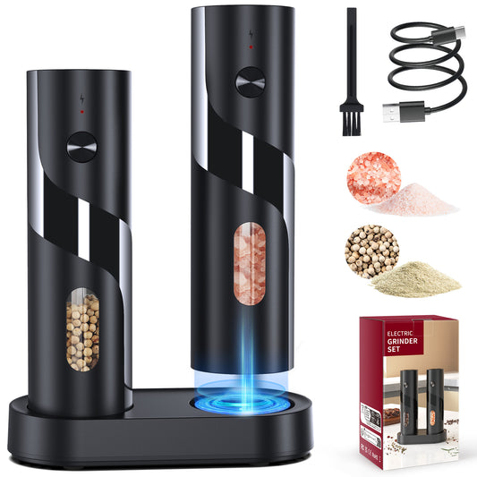 Homtronic 110 ml Electric Salt and Pepper Grinder Set
