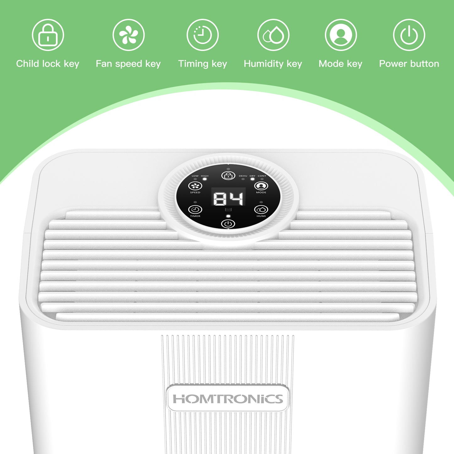 21 Pints Dehumidifier with Drain Hose, [Silent & Energy Save] Dehumidifier for Basement with 3 Modes, Smart Humidity Control, 24 Hour Timer, Suitable for Bedroom, Bathroom, RV